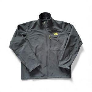The North Face Softshell Full Zip Jacket Gray Men Size XL EUC